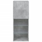 vidaXL Meuble TV avec lumières LED gris béton 40 5x30x102 cm
