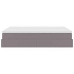 VidaXL Cadre de lit ottoman avec matelas gris 140x190 cm similicuir