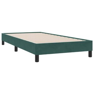 vidaXL Cadre de lit sans matelas vert foncé 90x220 cm velours