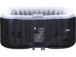 Spa gonflable nice en pvc - 4 places - gris/noir