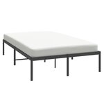 vidaXL Cadre de lit métal sans matelas noir 135x190 cm