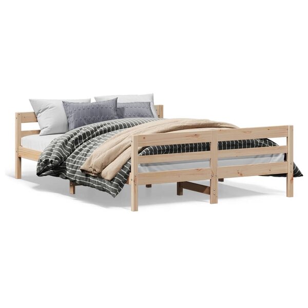 vidaXL Cadre de lit sans matelas 120x200 cm bois de pin massif