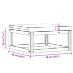 vidaXL Repose-pied avec coussin gris foncé Bois d'acacia massif