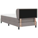 vidaXL Lit à ressorts avec matelas Taupe 90 x 190 cm tissu