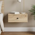 vidaXL Cabinet de chevet mural Chêne Sonoma 49 x 34 5 x 20 cm