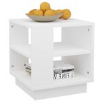 vidaXL Table basse Blanc 40x40x43 cm Bois d'ingénierie