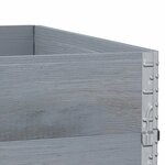 vidaXL Jardinière gris 100x100 cm bois de pin massif