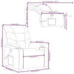 vidaXL Fauteuil de massage inclinable Cappuccino Similicuir