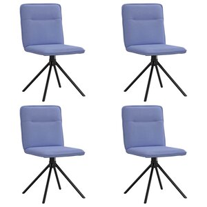 vidaXL Chaises à manger lot de 4 bleu jean tissu