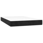 vidaXL Matelas de lit à ressorts ensachés fermeté moyenne noir 120x220x20 cm velours