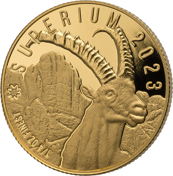 Pièce de monnaie en Gold - Rhodium 25 Dollars g 7.77 (1/4 oz) Millésime 2023 Gold Alloy Coins SUPERIUM