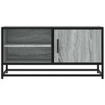 vidaXL Meuble TV sonoma gris 80x34 5x40 cm bois d'ingénierie et métal