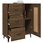 vidaXL Buffet Chêne marron 69 5x34x90 cm Bois d'ingénierie
