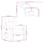 vidaXL Fauteuil inclinable de massage électrique marron similicuir