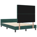 Cadre de Lit vidaXL Vert Foncé 120x200 cm Velours