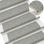 vidaXL Tapis d'escalier autocollants 30 Pièces 65x21x4 cm vert
