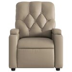 vidaXL Fauteuil de massage inclinable électrique cappuccino similicuir