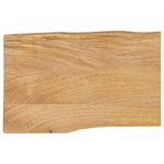 vidaXL Dessus de table 70x40x2 5 cm bord vivant bois massif manguier