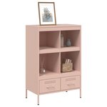 vidaXL Buffet haut rose 68x39x101 5 cm acier