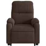 vidaXL Fauteuil inclinable électrique marron tissu microfibre