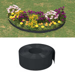 vidaXL Bordures de jardin 3 Pièces noir 10 m 20 cm polyéthylène