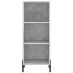 vidaXL Buffet haut Gris béton 34 5x34x180 cm Bois d'ingénierie