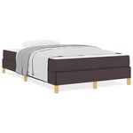 vidaXL Lit à ressorts Marron 120 x 200 cm Tissu  Bois Engineered