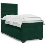 vidaXL Sommier à lattes de lit et matelas Vert foncé 80x200 cm Velours
