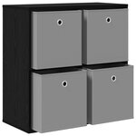 vidaXL Buffet Chêne noir 68 5 x 32 x 67 cm