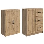 vidaXL Ensemble de Meubles 2 Pièces Chêne artisanal Bois d'ingénierie