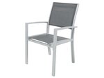 Fauteuil jardin Alu/Textilène "Tropic" - Phoenix - Gris foncé - Lot de 2