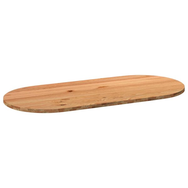 vidaXL Dessus de table 220x100x4 cm bois de chêne massif ovale