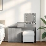 vidaXL Coiffeuse avec LED sonoma gris 115x37x110 5 cm