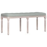 vidaXL Banc Gris clair 110x40x49 cm Velours