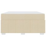 vidaXL Cadre de lit avec matelas Crème 140 x 200 cm tissu