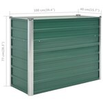 vidaXL Lit surélevé de jardin Acier galvanisé 100x40x77 cm Vert