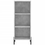 vidaXL Buffet haut Gris béton 34 5x34x180 cm Bois d'ingénierie