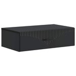 vidaXL Table d'appoint murale 59 x 34 5 x 17 cm Bois d'ingénierie Noir