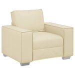 vidaXL Fauteuil Crème 100 cm Simili cuir