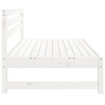 vidaXL Canapé central de jardin blanc 120x80 cm bois de pin massif