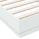 vidaXL Cadre de lit au sol Blanc 80 x 200 cm Bois d'ingénierie