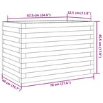 vidaXL Jardinière blanc 70x40x45 5 cm bois de pin massif