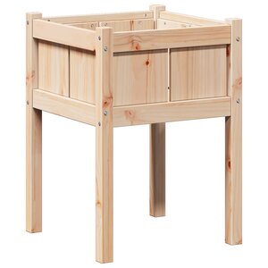 vidaXL Cache-pot de jardin Nature 50 x 50 x 70 cm Bois de pin massif