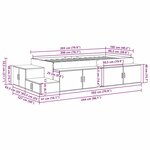 vidaXL lit de rangement en vieux bois 80x200 cm