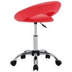 vidaXL Chaise pivotante à manger Rouge Similicuir