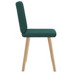 vidaXL Chaises à manger lot de 2 vert foncé tissu
