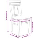 vidaXL Chaise de salle à manger 2 Pièces Naturel et clair