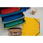 Trieur Agrafé Avec Élastiques 7 Compartiments - Couleurs Assorties - X 12 - Exacompta