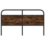 vidaXL Tête de lit chêne fumé 160 cm acier et bois d'ingénierie