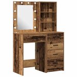 vidaXL Table de Toilette avec tiroir 2 Pièces Marron 50 x 41 x 135 cm